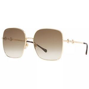 Gucci women’s sunglasses gold square frame